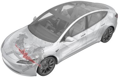 Înlocuirea casetei de direcție la Tesla Model 3